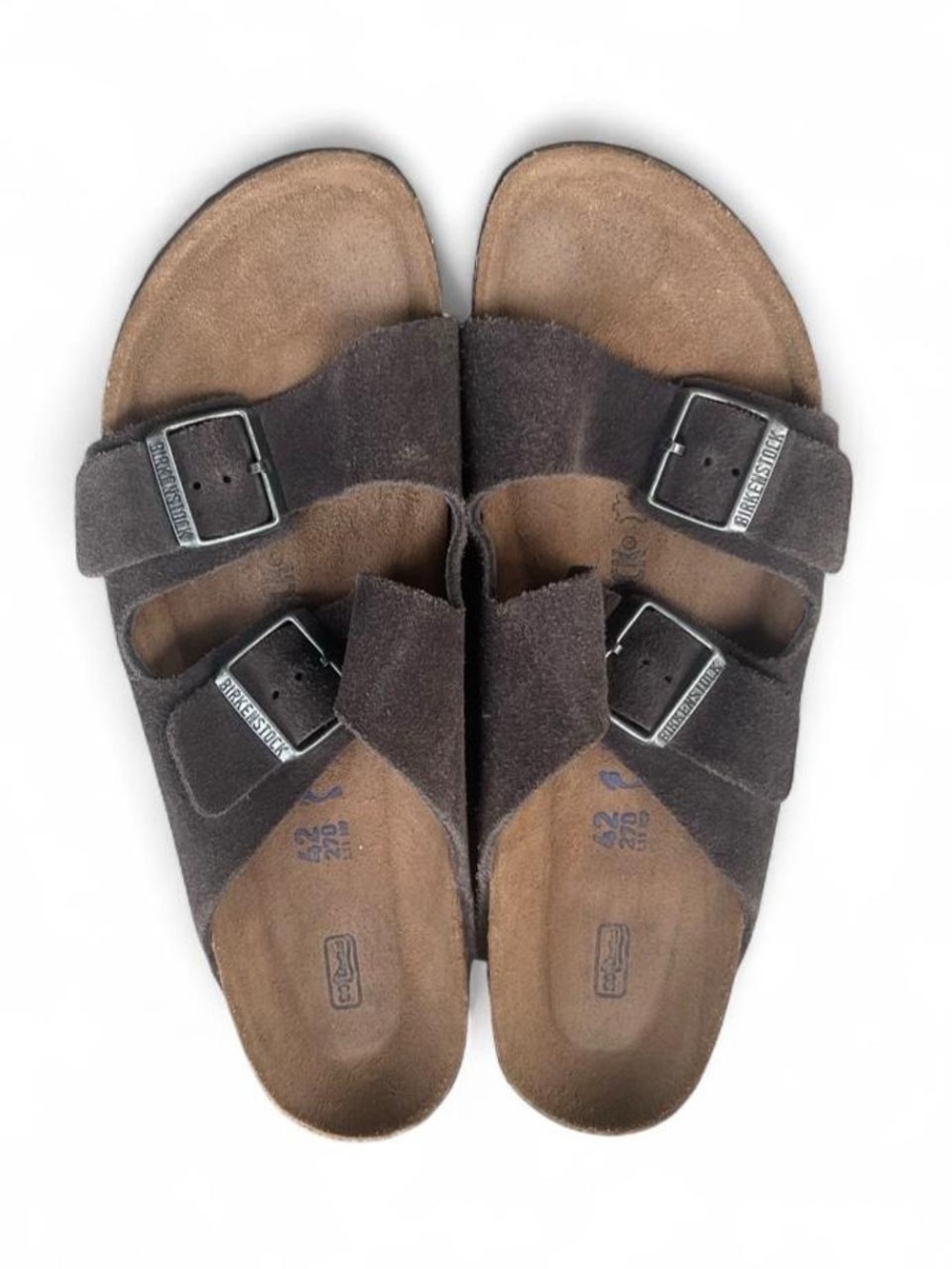 Birkenstock Arizona Mocha Brown Suede Soft Footbed Sandals EU 42 Women’s 11 N
